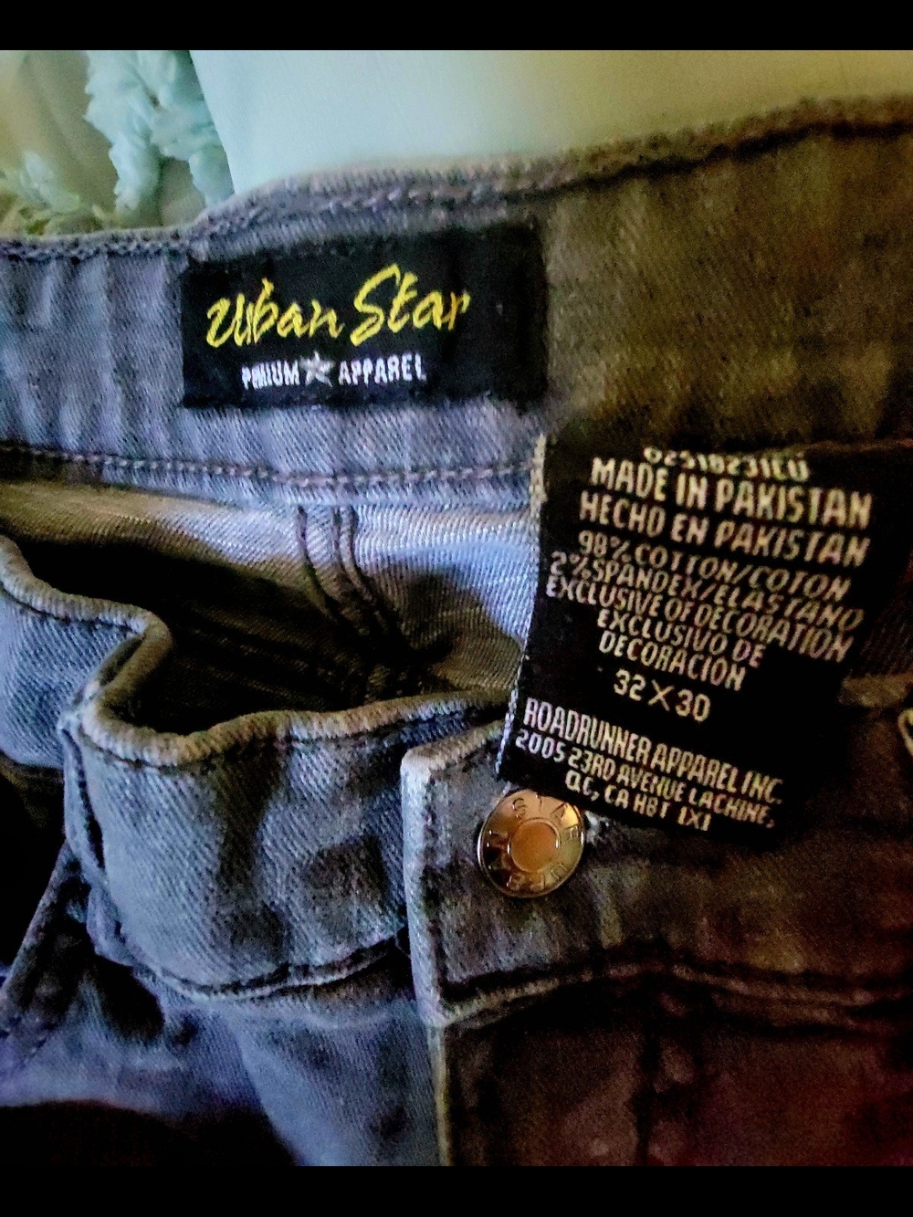 Urban Star Men’s Relaxed Jeans in Faded Black
